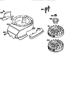 Flywheel Assembly And Blower Housing Diagram and Parts List for 12H800  Briggs and Stratton Engine